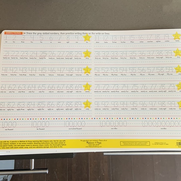 Set of 5 Melissa & Doug write-a-mats - Picture 6 of 6